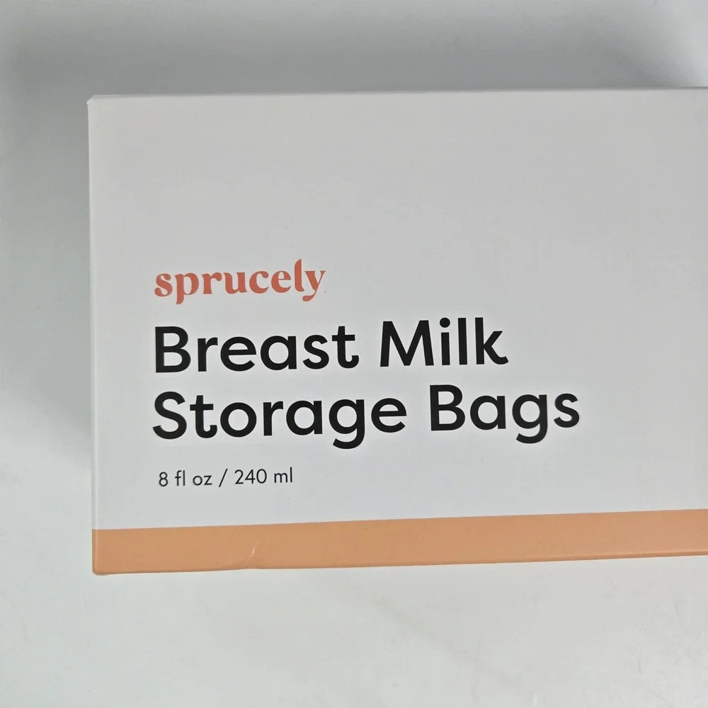 Sprucely Breast Milk Storage Bags 400ct White 8oz BPA-Free Pre-Sterilized